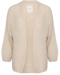 Part Two - Witkap Grijs Gebreide Vest - Lyst