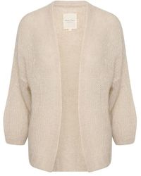 Part Two - Witkap Grijs Gebreide Vest - Lyst