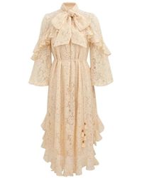 Zimmermann - Memento Lace Flutter Jurk - Lyst