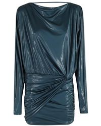 ANDAMANE - Kleedjes ,Blauw ,Polyester Wisteria Mini Jurk - Lyst