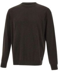 Kangra - Truien & Vesten ,Bruin ,Wol Bruine Wol Kasjmier Trui Ronde Hals - Lyst