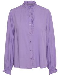 Cream - Overhemden ,Paars ,Blouses & Shirts - Lyst