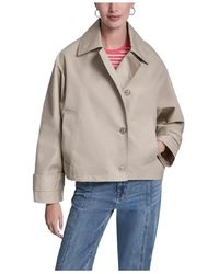 DKNY - Short Single Breasted Dolman Jacket - Lyst
