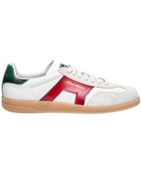 Santoni - Olympic Sneaker Weiß/Rot - Lyst