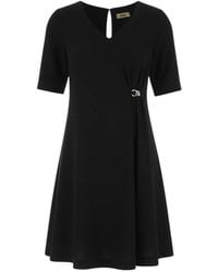 Herno - Midi Jurk Met V-Hals En Zijgesp - Lyst