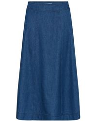 Part Two - Rokken ,Blauw ,Denim Denim Midi Rok - Lyst