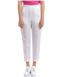 Seventy - Effen Kleur Elastische Taille Broek - Lyst