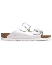 Rohde - Schoenen ,Wit ,Flat Sandalen - Lyst