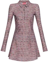 DIESEL - Kleedjes ,Roze ,Leer Jurk D-Polyna - Lyst