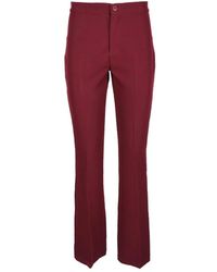 Think! - Broeken ,Rood ,Polyester Polyester Elastaan Broek - Lyst