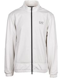 EA7 - Hoodies & Sweatvesten ,Wit ,Sweatshirt Met Rits - Lyst