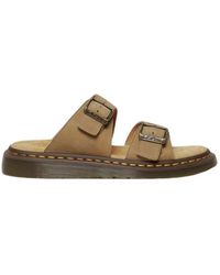 Dr. Martens - Schoenen ,Suède Josef Slide Sandaal - Lyst