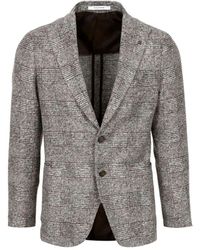 Tagliatore - Jacken creme+braun - Lyst