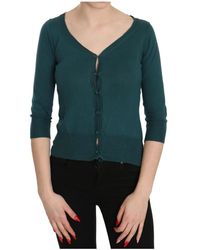 Pink Memories - Blauw Groene Katoenen Vest Top - Lyst