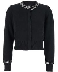 Pinko - Schwarzer Cardigan Pullover Blend - Lyst