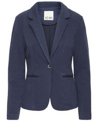 Ichi - Jassen ,Blauw ,Leer Ihkate Blazer - Lyst
