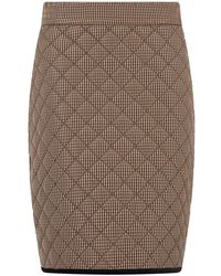 Aspesi - Rokken ,Bruin ,Leer Bodycon Jurk - Lyst