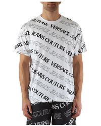 Versace - Baumwolle logo print regular fit t-shirt - Lyst
