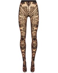 Wolford - Ondergoed ,Zwart ,Tattoo Panty Bruin - Lyst