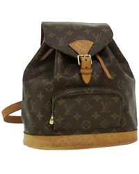 Louis Vuitton Brown canvas louis vuitton montsouris backpack - Marrone