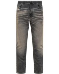 DIESEL - Mid-Rise Regular Fit Jeans Met Rits - Lyst