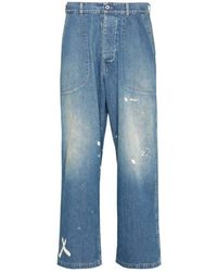 Maison Margiela - Farbspritzer wide leg jeans - Lyst