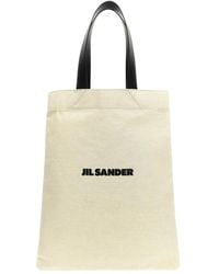 Jil Sander - Tassen ,Flat Shopper Canvas Shopping Bag - Lyst