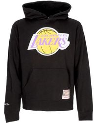 Mitchell & Ness - Hoodies & Sweatvesten ,Zwart ,Katoen Nba Team Logo Hoodie Zwart - Lyst