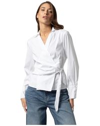 Kocca - Elegante Blouse Met Omslageffect En Lange Mouwen - Lyst