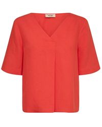 Mos Mosh - Overhemden ,Oranje ,Blouses - Lyst