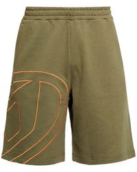DIESEL - Khaki Shorts Für Männer Mit Elastischem Bund - Lyst