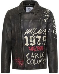 carlo colucci - Airbrush Leren Jas - Lyst