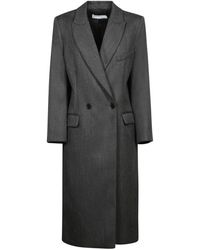 IRO - Luxe Grijze Wollen Jas - Lyst