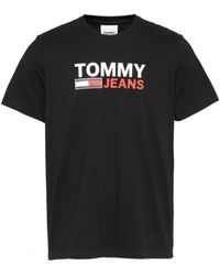 Tommy Hilfiger T-shirt Korte Mouw Camiseta Negra Hombre 15379 - Zwart