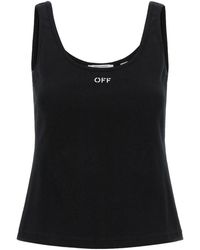 Off-White c/o Virgil Abloh - Off Stamp Logo-Embroidered Tank Top - Lyst
