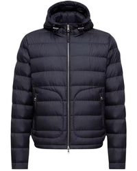 Moncler - Jassen ,Blauw ,Polyester Sestriere Hooded Short Down Jacket - Lyst
