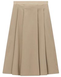 RAFFAELLO ROSSI - Rokken ,Geplooide Midi Rok - Lyst