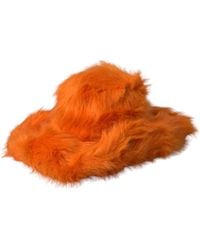 Dolce & Gabbana - Faux Fur Polyester Fedora Hat - Lyst