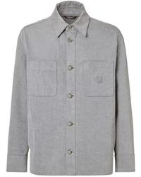 Fendi - Overhemden ,Grijs ,Katoen Go-To Jacket - Lyst