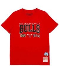 Mitchell & Ness - Tops ,Rood ,Chicago Bulls T-Shirt - Lyst