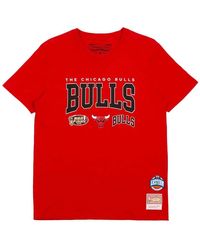 Mitchell & Ness - Tops ,Rood ,Chicago Bulls T-Shirt - Lyst