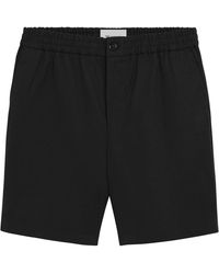Ami Paris - Korte Broeken ,Zwart ,Katoen Elastische Taille Shorts Met Geborduurd Ami De Coeur - Lyst
