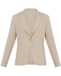SIMONA CORSELLINI - Jassen ,Leer Single-Breasted Blazer - Lyst