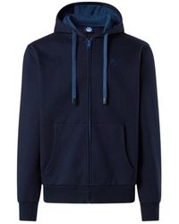 North Sails - Hoodies & Sweatvesten ,Blauw ,Katoen Full Zip Hoodie 691085 - Lyst