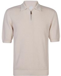 Eleventy - Truien & Vesten ,Katoen Maglia Polo Mezza Zip - Lyst