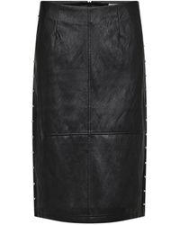 co'couture - Rokken ,Zwart ,Leer Leren Rokken - Lyst