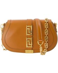 Versace - Göttin leder schultertasche - Lyst