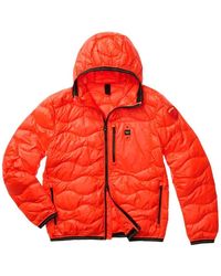 Blauer - Jassen ,Oranje ,Leer Wave Down Jacket - Lyst