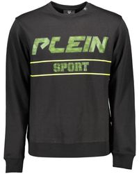 Philipp Plein - Fitness ,Zwart ,Zwarte Sweatshirt Met Lange Mouwen En Print - Lyst