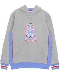 Mitchell & Ness - Hoodies & Sweatvesten ,Grijs ,Katoen Houston Oilers Hoodie Zwaar Fleece - Lyst